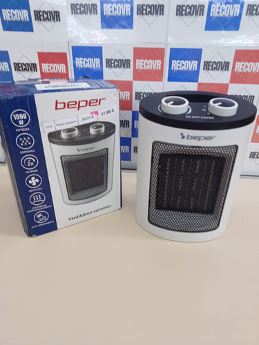 Termoventilador cerámico bajo consumo, 1500W, termoventilador eléctrico protección térmica, BEPER RI.080.